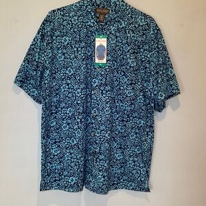 Cooke Street Blue Hawaiian Men's Casual Shirt, XL, NWT